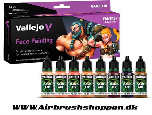 72.204 GAME AIR FACE PAINTING set  8x18ml